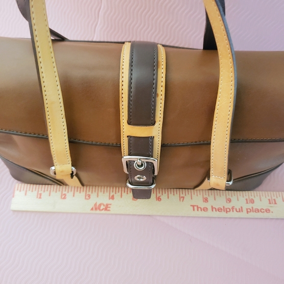 Coach Limited Edition 7547 Hampton Leather Satchel Brown Tan Y2K Vintage - Picture 15 of 16